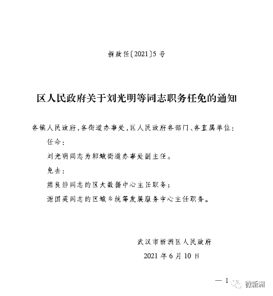 付店镇最新人事任命公告